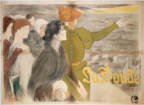 Affiche pour La Fronde, Clémentine Hélène Dufau, 1898. Source : Gallica BNF