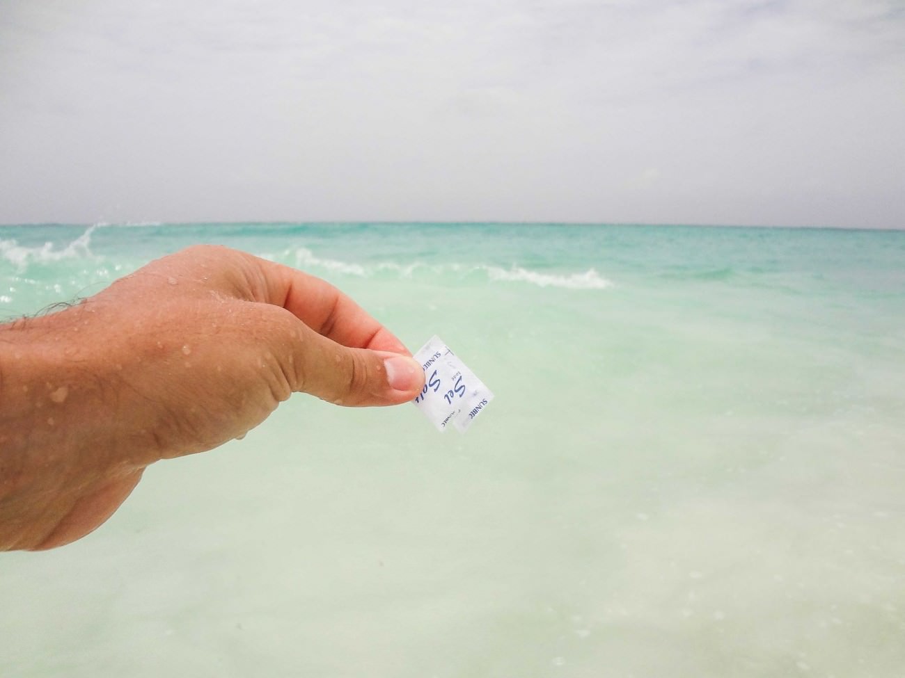 Steve Giasson. Performance invisible No. 7 (Ajouter une pincée de sel dans la mer). 2015. Performeur : Daniel Roy. Photographe: Daniel Roy.