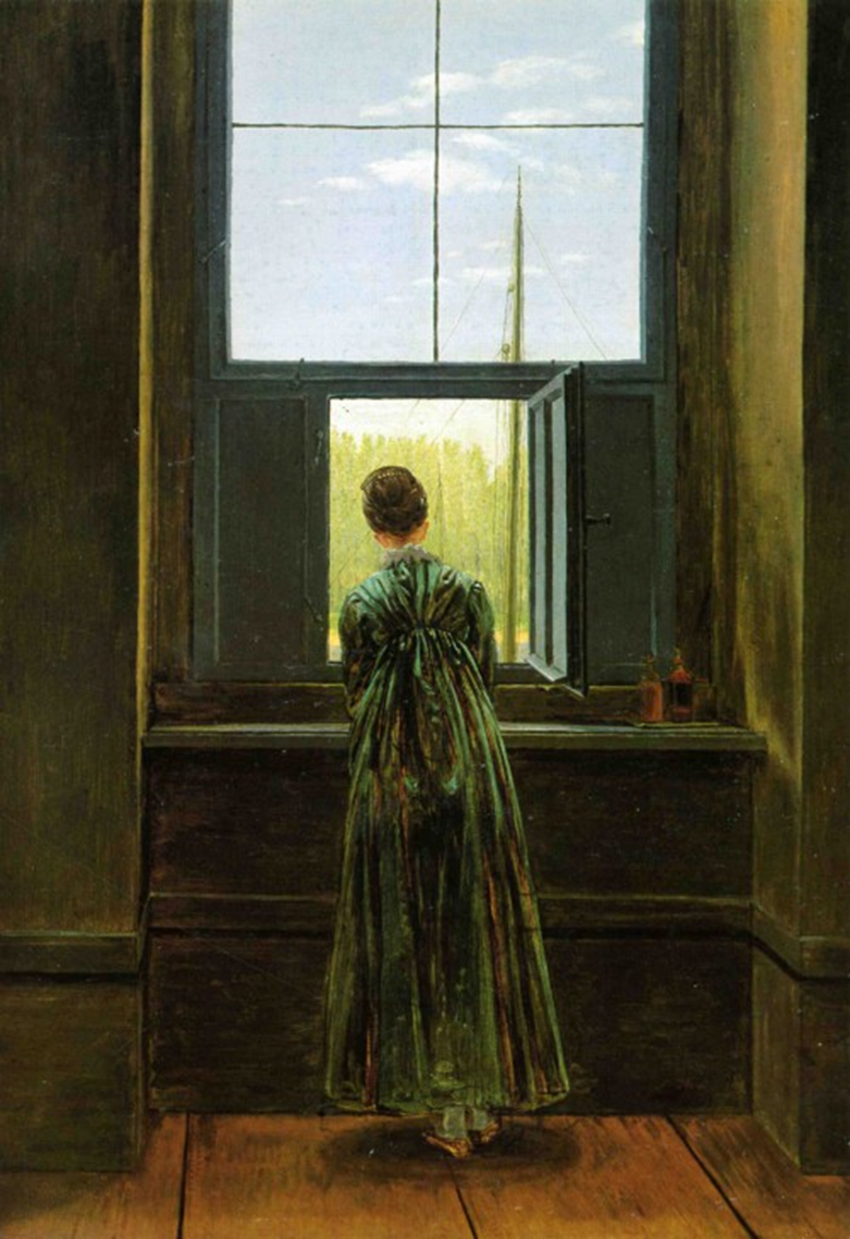 Caspar David Friedrich, Mujer en la ventana, 1822, Alte Nationalgalerie, Berlín.