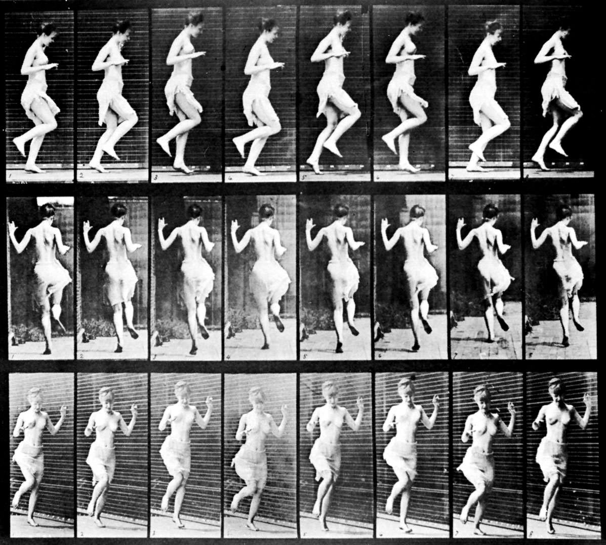 Muybridge, Eadward: Figures Hopping(1887)
