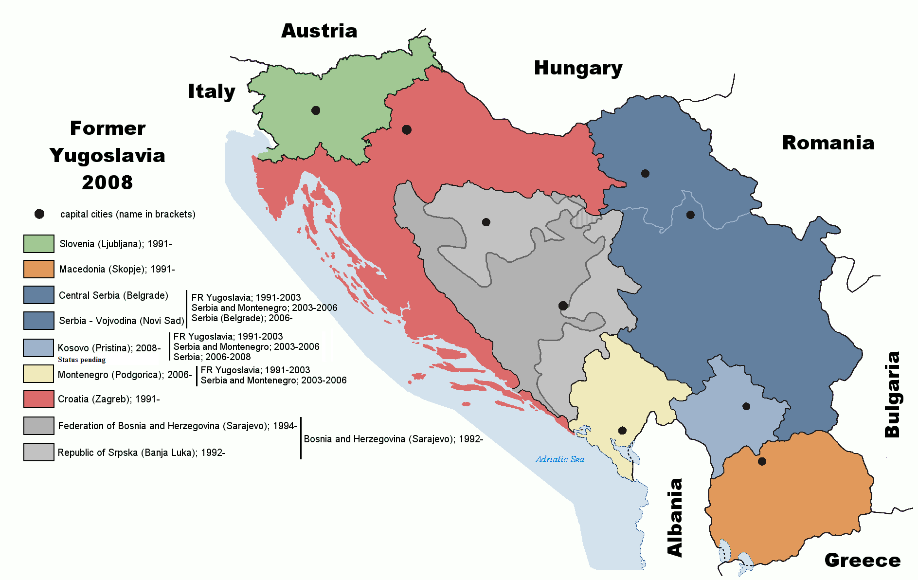 Former Yugoslavia 2008