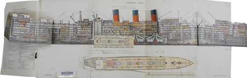 Maquette de paquebot “Paris”. Le Havre, Bibliothèque municipale, 19.268 (3)