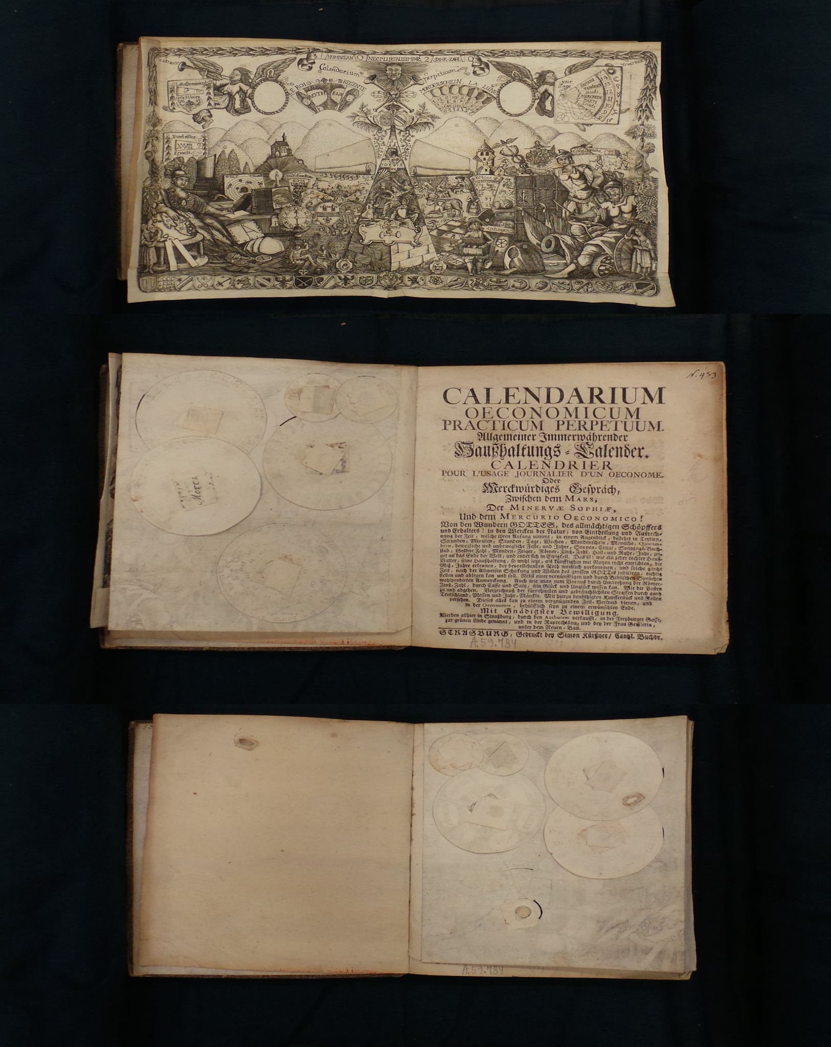 Calendarium œconomicum practicum perpetuum de Mauritio Knauer (1760)