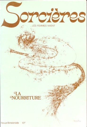 Dessin original de Leonor Fini en couverture du numéro 1 de Sorcières (1975).
