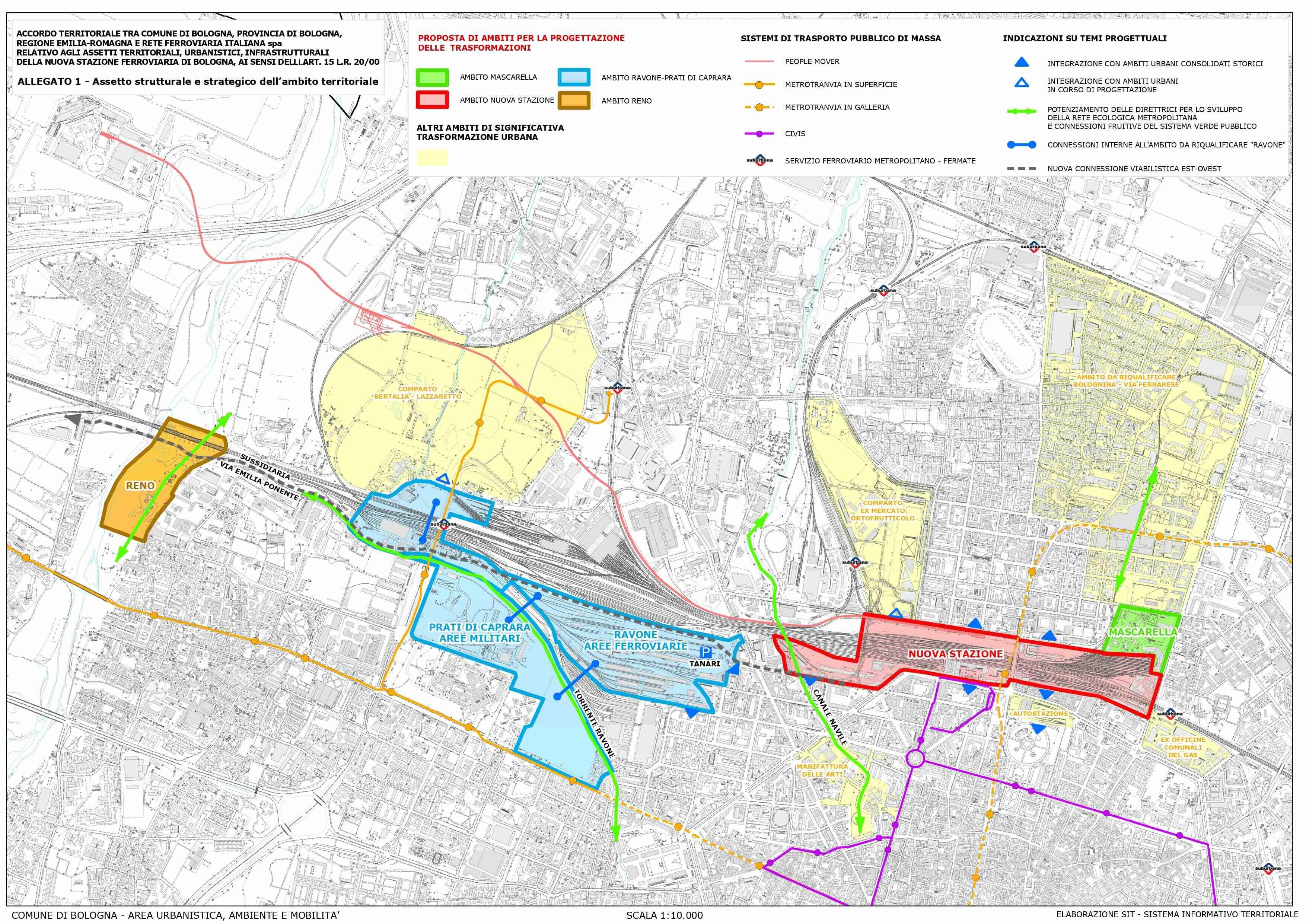 Agreement relating to the territorial, urban and infrastructural structures of the New Railroad Station of Bologna is signed by Ferrovie dello Stato Italiane Spa, Rete Ferroviaria Italiana Spa, FS Sistemi Urbani Srl and the Municipality of Bologna