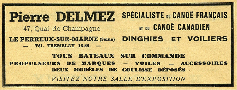 Extrait de La Rivière – La revue du canoë club de France (avril 1947)