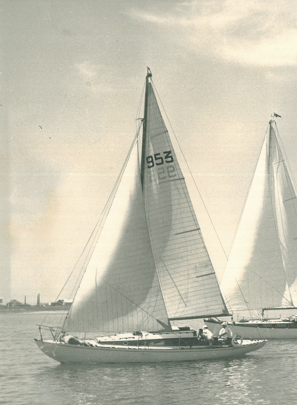 Régates de La Rochelle en 1957. Photo : J. Dupuy