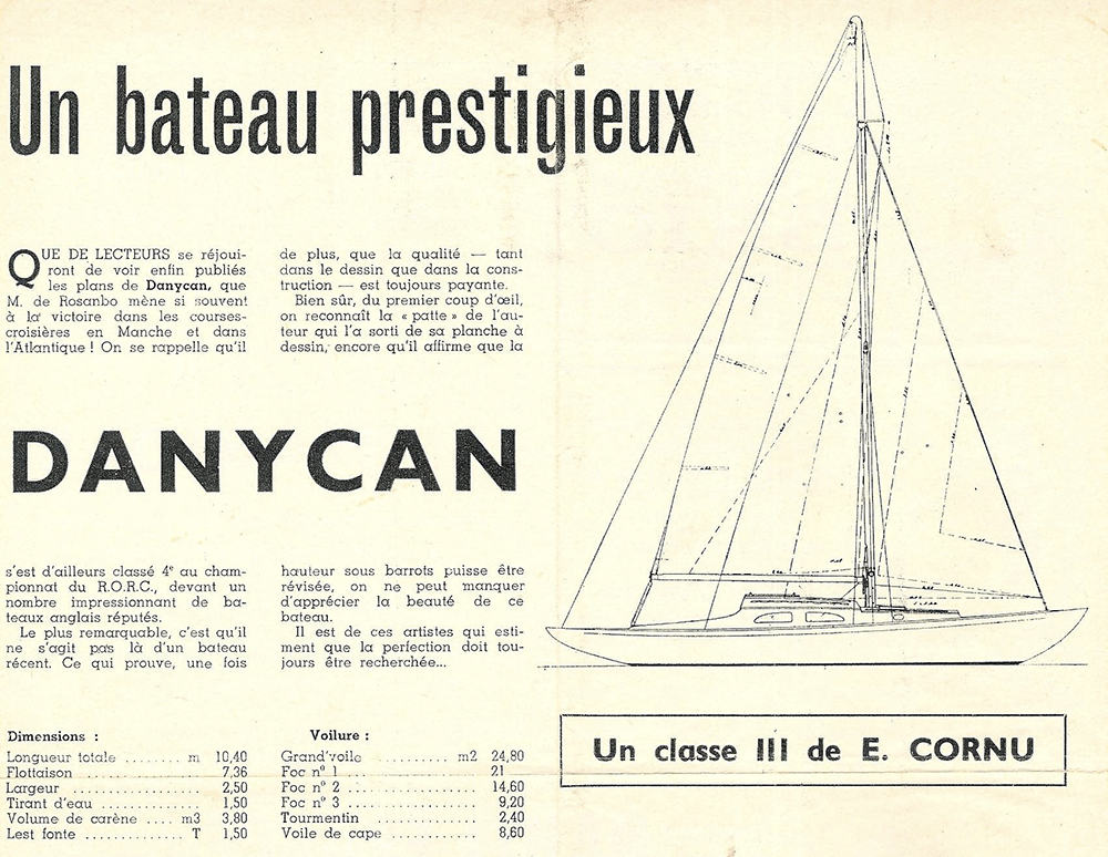 Article paru dans la revue Le Yacht le 18 mars 1961