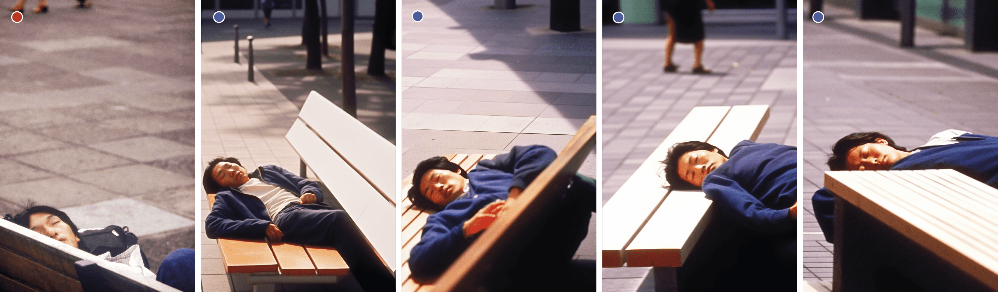 Le dormeur d’Ueno, généré par MidJourney à partir d’une photo cadrée de telle sorte qu’il ne parvient pas à la comprendre